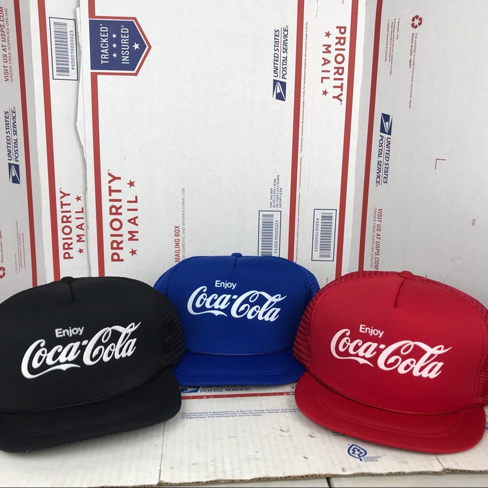 Coca Cola Trucker SnapBack Hat Bundle Vintage